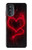 W3682 Devil Heart Hülle Schutzhülle Taschen und Leder Flip für Motorola Moto G52, G82 5G