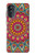 W3694 Hippie Art Pattern Hülle Schutzhülle Taschen und Leder Flip für Motorola Moto G52, G82 5G