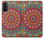 W3694 Hippie Art Pattern Hülle Schutzhülle Taschen und Leder Flip für Motorola Moto G52, G82 5G