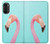 W3708 Pink Flamingo Hülle Schutzhülle Taschen und Leder Flip für Motorola Moto G52, G82 5G