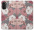 W3716 Rose Floral Pattern Hülle Schutzhülle Taschen und Leder Flip für Motorola Moto G52, G82 5G