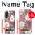 W3716 Rose Floral Pattern Hülle Schutzhülle Taschen und Leder Flip für Motorola Moto G52, G82 5G