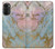 W3717 Rose Gold Blue Pastel Marble Graphic Printed Hülle Schutzhülle Taschen und Leder Flip für Motorola Moto G52, G82 5G