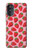 W3719 Strawberry Pattern Hülle Schutzhülle Taschen und Leder Flip für Motorola Moto G52, G82 5G
