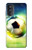 W3844 Glowing Football Soccer Ball Hülle Schutzhülle Taschen und Leder Flip für Motorola Moto G52, G82 5G
