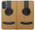 W0057 Acoustic Guitar Hülle Schutzhülle Taschen und Leder Flip für Motorola Moto G62 5G