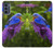 W1565 Bluebird of Happiness Blue Bird Hülle Schutzhülle Taschen und Leder Flip für Motorola Moto G62 5G