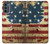 W2349 Old American Flag Hülle Schutzhülle Taschen und Leder Flip für Motorola Moto G62 5G
