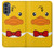 W2760 Yellow Duck Tuxedo Cartoon Hülle Schutzhülle Taschen und Leder Flip für Motorola Moto G62 5G