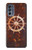 W2766 Ship Wheel Rusty Texture Hülle Schutzhülle Taschen und Leder Flip für Motorola Moto G62 5G