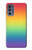 W3698 LGBT Gradient Pride Flag Hülle Schutzhülle Taschen und Leder Flip für Motorola Moto G62 5G