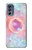 W3709 Pink Galaxy Hülle Schutzhülle Taschen und Leder Flip für Motorola Moto G62 5G