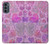 W3710 Pink Love Heart Hülle Schutzhülle Taschen und Leder Flip für Motorola Moto G62 5G