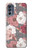 W3716 Rose Floral Pattern Hülle Schutzhülle Taschen und Leder Flip für Motorola Moto G62 5G