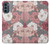 W3716 Rose Floral Pattern Hülle Schutzhülle Taschen und Leder Flip für Motorola Moto G62 5G