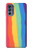 W3799 Cute Vertical Watercolor Rainbow Hülle Schutzhülle Taschen und Leder Flip für Motorola Moto G62 5G