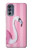 W3805 Flamingo Pink Pastel Hülle Schutzhülle Taschen und Leder Flip für Motorola Moto G62 5G