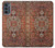 W3813 Persian Carpet Rug Pattern Hülle Schutzhülle Taschen und Leder Flip für Motorola Moto G62 5G