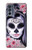 W3821 Sugar Skull Steam Punk Girl Gothic Hülle Schutzhülle Taschen und Leder Flip für Motorola Moto G62 5G