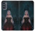 W3847 Lilith Devil Bride Gothic Girl Skull Grim Reaper Hülle Schutzhülle Taschen und Leder Flip für Motorola Moto G62 5G