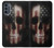 W3850 American Flag Skull Hülle Schutzhülle Taschen und Leder Flip für Motorola Moto G62 5G