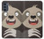 W3855 Sloth Face Cartoon Hülle Schutzhülle Taschen und Leder Flip für Motorola Moto G62 5G