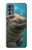 W3871 Cute Baby Hippo Hippopotamus Hülle Schutzhülle Taschen und Leder Flip für Motorola Moto G62 5G