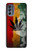 W3890 Reggae Rasta Flag Smoke Hülle Schutzhülle Taschen und Leder Flip für Motorola Moto G62 5G