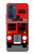 W2058 England British Double Decker Bus Hülle Schutzhülle Taschen und Leder Flip für Motorola Edge 30