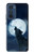 W3693 Grim White Wolf Full Moon Hülle Schutzhülle Taschen und Leder Flip für Motorola Edge 30