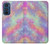 W3706 Pastel Rainbow Galaxy Pink Sky Hülle Schutzhülle Taschen und Leder Flip für Motorola Edge 30