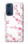 W3707 Pink Cherry Blossom Spring Flower Hülle Schutzhülle Taschen und Leder Flip für Motorola Edge 30