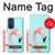 W3708 Pink Flamingo Hülle Schutzhülle Taschen und Leder Flip für Motorola Edge 30