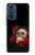 W3753 Dark Gothic Goth Skull Roses Hülle Schutzhülle Taschen und Leder Flip für Motorola Edge 30