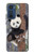 W3793 Cute Baby Panda Snow Painting Hülle Schutzhülle Taschen und Leder Flip für Motorola Edge 30