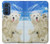 W3794 Arctic Polar Bear and Seal Paint Hülle Schutzhülle Taschen und Leder Flip für Motorola Edge 30