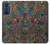 W3815 Psychedelic Art Hülle Schutzhülle Taschen und Leder Flip für Motorola Edge 30