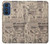 W3819 Retro Vintage Paper Hülle Schutzhülle Taschen und Leder Flip für Motorola Edge 30