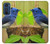 W3839 Bluebird of Happiness Blue Bird Hülle Schutzhülle Taschen und Leder Flip für Motorola Edge 30