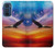 W3841 Bald Eagle Flying Colorful Sky Hülle Schutzhülle Taschen und Leder Flip für Motorola Edge 30