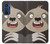 W3855 Sloth Face Cartoon Hülle Schutzhülle Taschen und Leder Flip für Motorola Edge 30