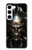 W1027 Hardcore Metal Skull Hülle Schutzhülle Taschen und Leder Flip für Samsung Galaxy S23