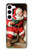 W1417 Santa Claus Merry Xmas Hülle Schutzhülle Taschen und Leder Flip für Samsung Galaxy S23