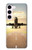 W3837 Airplane Take off Sunrise Hülle Schutzhülle Taschen und Leder Flip für Samsung Galaxy S23