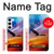 W3841 Bald Eagle Flying Colorful Sky Hülle Schutzhülle Taschen und Leder Flip für Samsung Galaxy S23