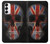 W3848 United Kingdom Flag Skull Hülle Schutzhülle Taschen und Leder Flip für Samsung Galaxy S23