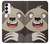 W3855 Sloth Face Cartoon Hülle Schutzhülle Taschen und Leder Flip für Samsung Galaxy S23