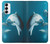 W3878 Dolphin Hülle Schutzhülle Taschen und Leder Flip für Samsung Galaxy S23