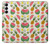 W3883 Fruit Pattern Hülle Schutzhülle Taschen und Leder Flip für Samsung Galaxy S23