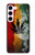 W3890 Reggae Rasta Flag Smoke Hülle Schutzhülle Taschen und Leder Flip für Samsung Galaxy S23